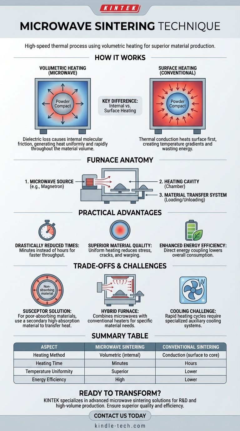 Что такое технология микроволнового спекания? Достижение более быстрой и равномерной обработки материалов Визуальное руководство