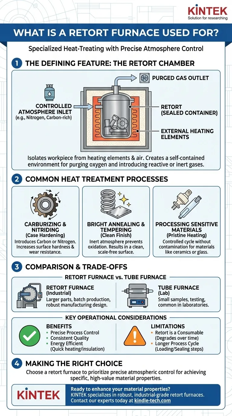 What is a retort furnace used for? Precise Atmosphere Control for Surface Hardening Visual Guide