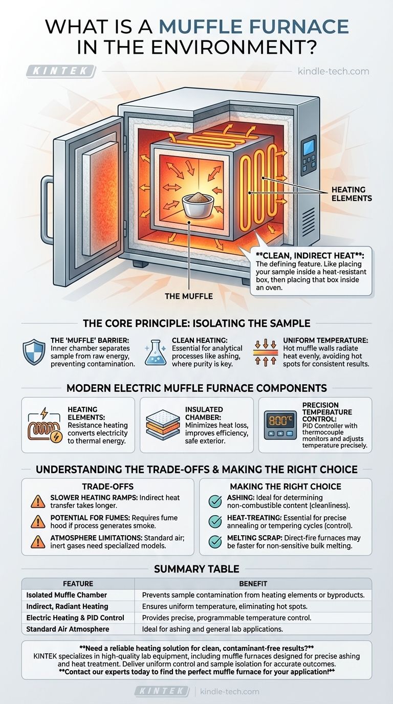 O que é um forno mufla no ambiente? Obtenha Aquecimento Limpo e Livre de Contaminantes Guia Visual