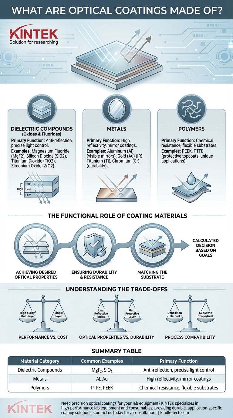 De quoi sont faits les revêtements optiques ? Métaux, diélectriques et polymères pour le contrôle de la lumière Guide Visuel