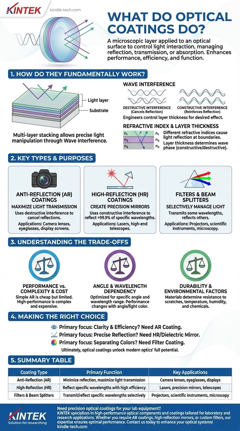 광학 코팅은 무엇을 할까요? 우수한 광학 성능을 위한 빛 제어 시각적 가이드