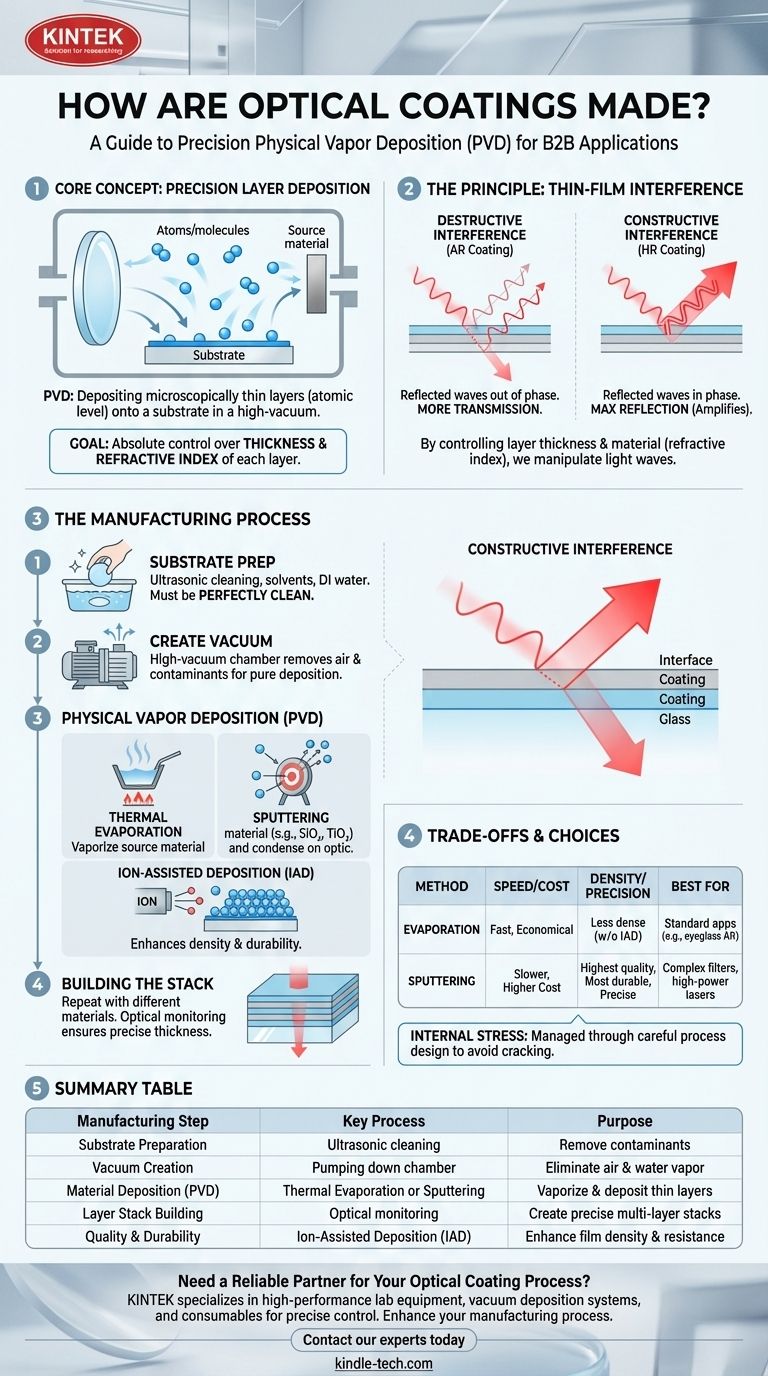 How are optical coatings made? A Guide to Precision Thin-Film Deposition Visual Guide