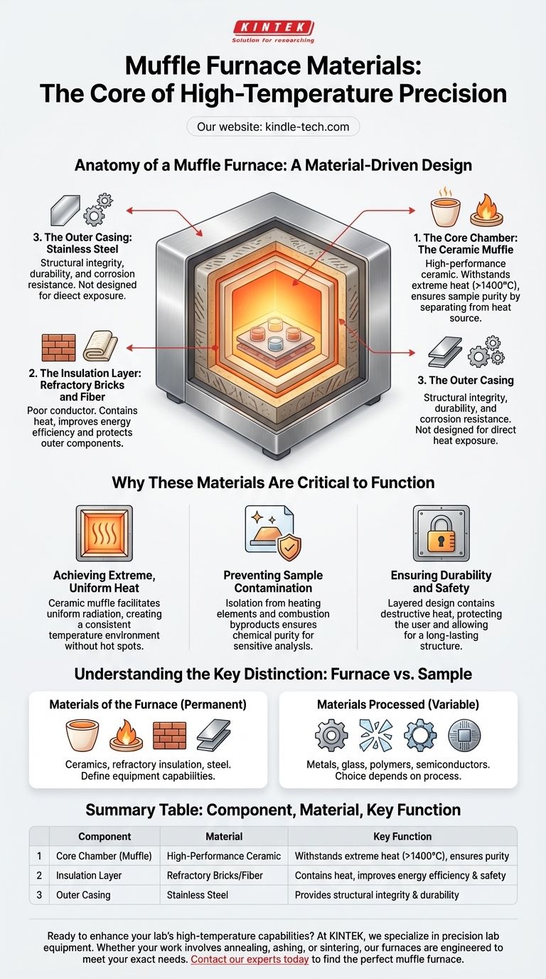 Welches Material wird in einem Muffelofen verwendet? Der Schlüssel zu Hochtemperaturleistung und Reinheit Visuelle Anleitung