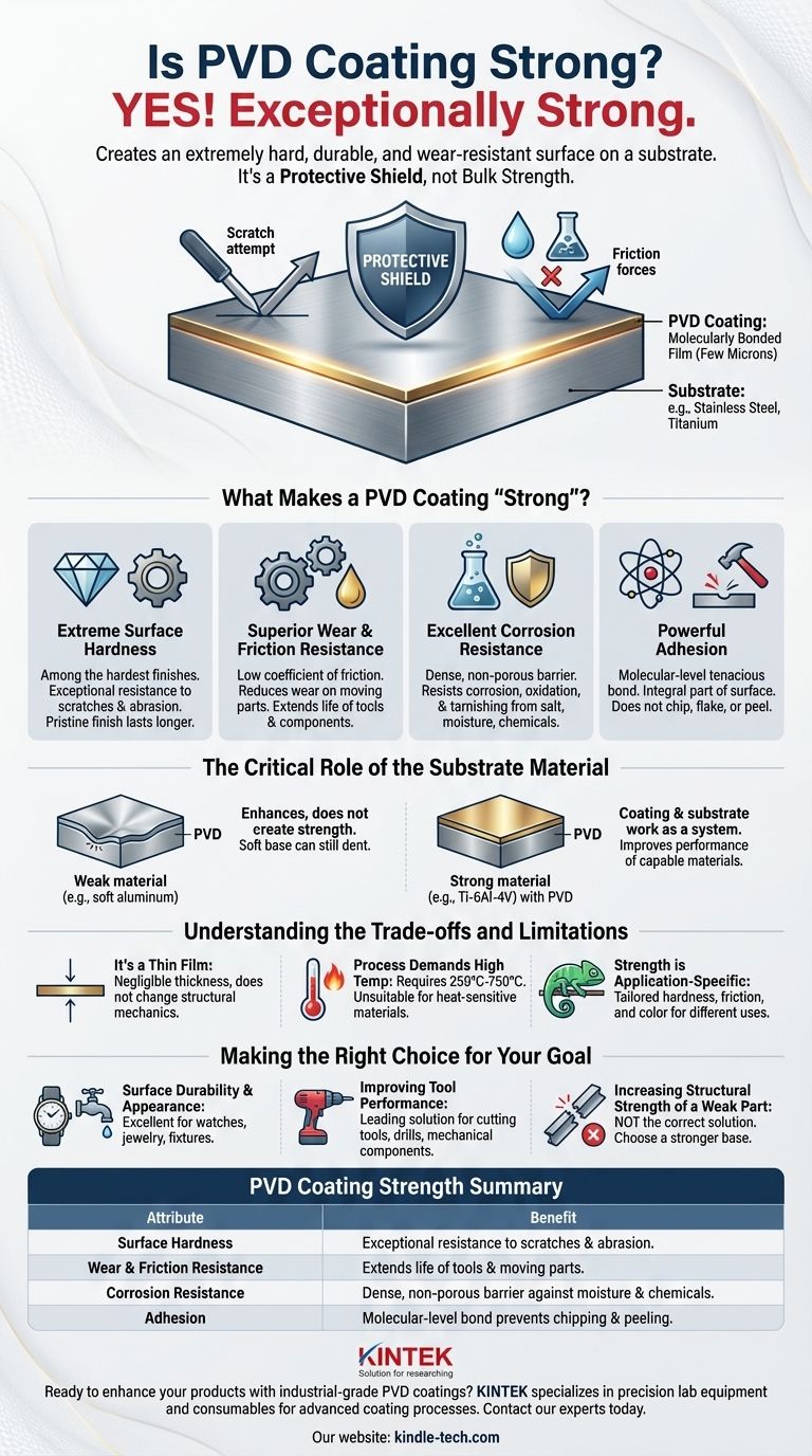 هل طلاء PVD قوي؟ اكتشف صلابة ومتانة فائقة للسطح دليل مرئي