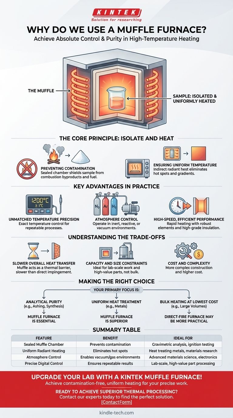 Why do we use muffle furnace? For Unmatched Purity and Precision in High-Temp Processing Visual Guide