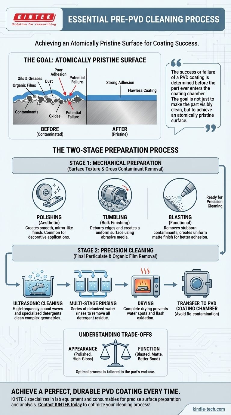 Was ist der Reinigungsprozess vor der PVD-Beschichtung? Erzielen Sie makellose Haftung und Haltbarkeit Visuelle Anleitung