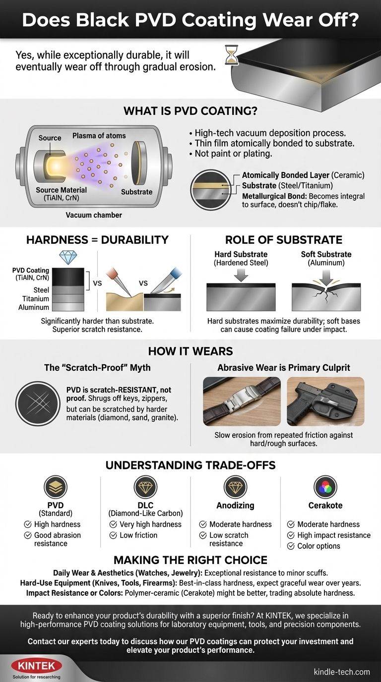 Il rivestimento PVD nero si consuma? Comprendere la durata di una finitura ad alte prestazioni Guida Visiva