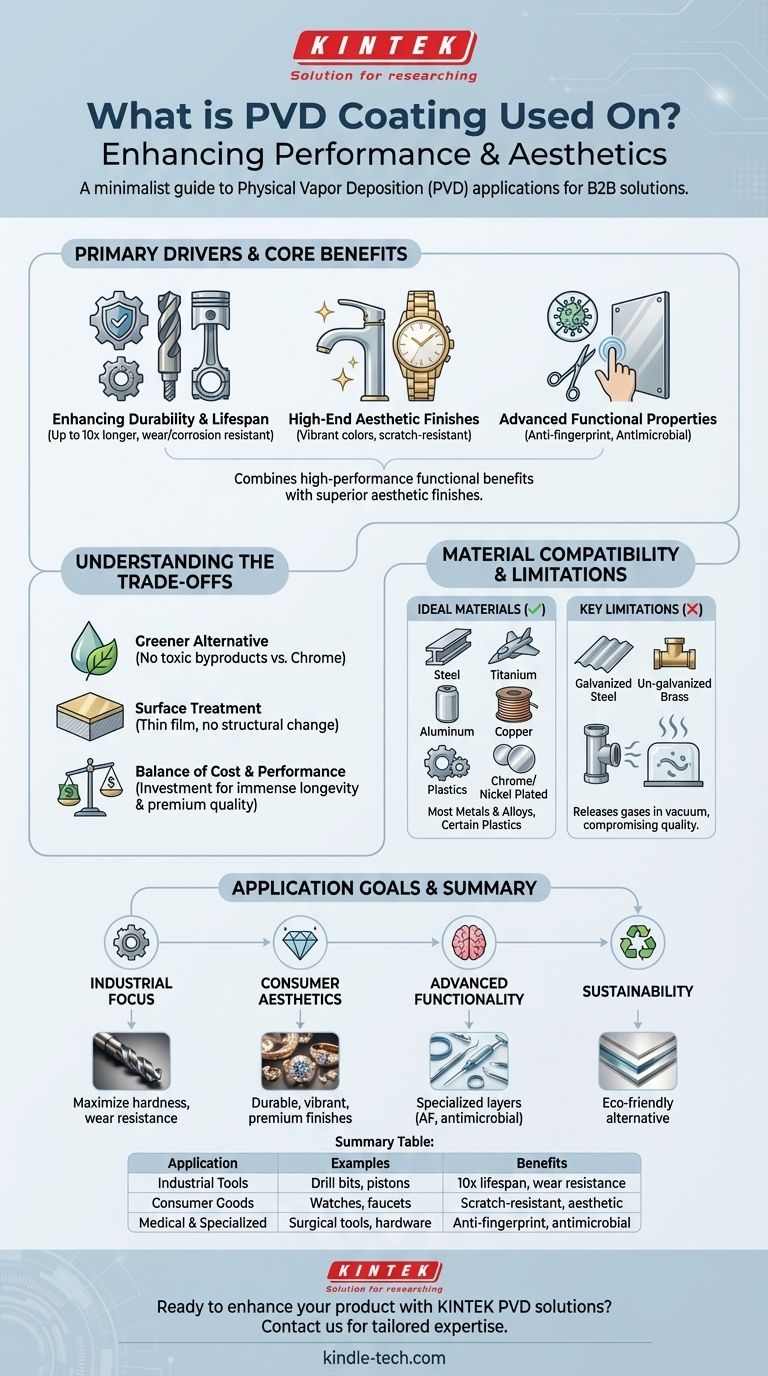 What is PVD coating used on? Discover Its Applications in Durability and Aesthetics Visual Guide