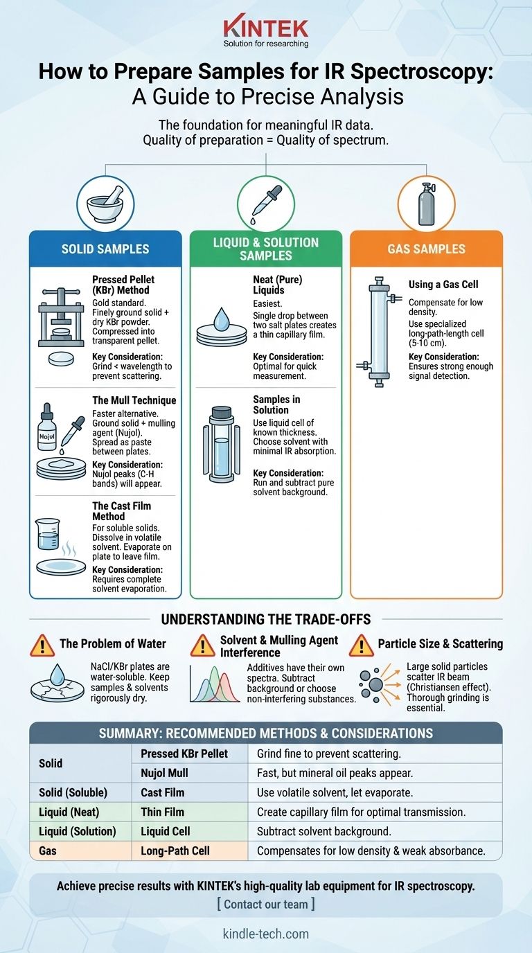 Come si preparano i campioni per l'IR? Una guida alla preparazione di campioni solidi, liquidi e gassosi Guida Visiva