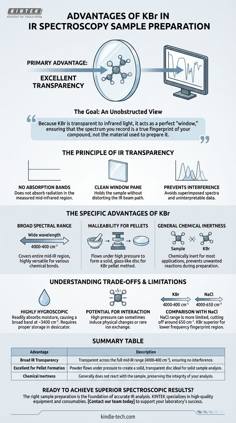 在红外光谱样品制备中使用溴化钾（KBr）有哪些优点？获得干净、准确的光谱 图解指南