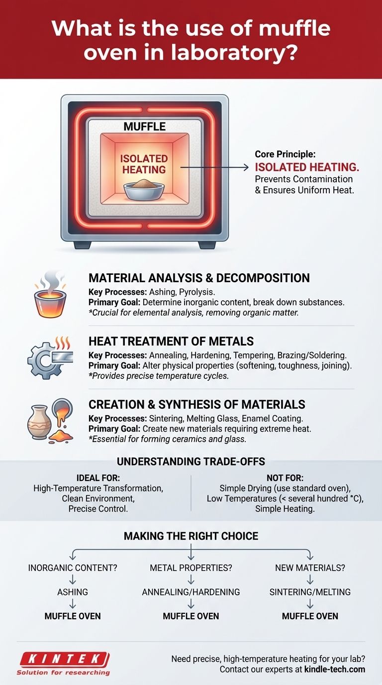 ما هو استخدام فرن التخميد (Muffle Oven) في المختبر؟ لمعالجة المواد النظيفة وذات درجة الحرارة العالية دليل مرئي