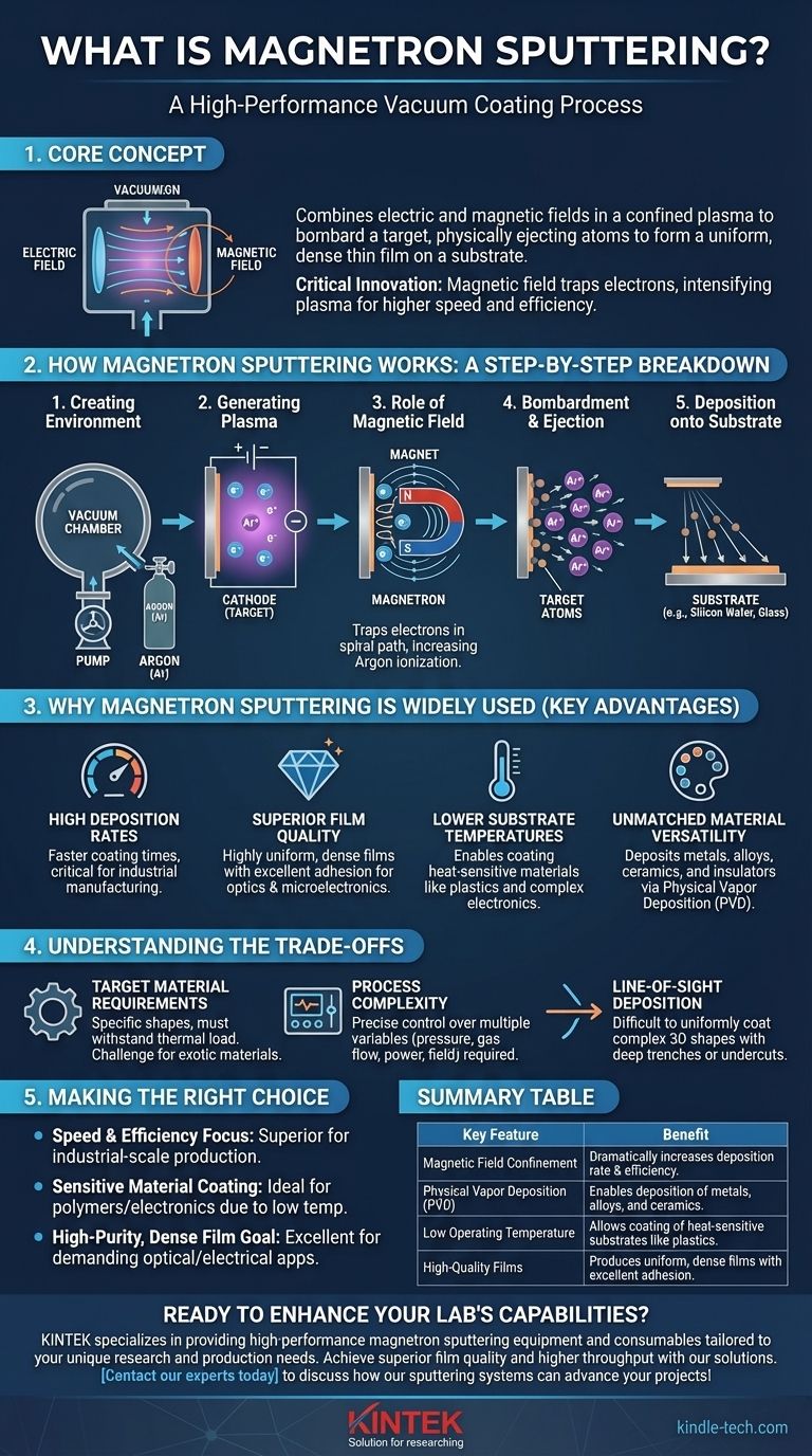 Qu'est-ce que la pulvérisation cathodique magnétron ? Un guide pour le revêtement de couches minces haute performance Guide Visuel