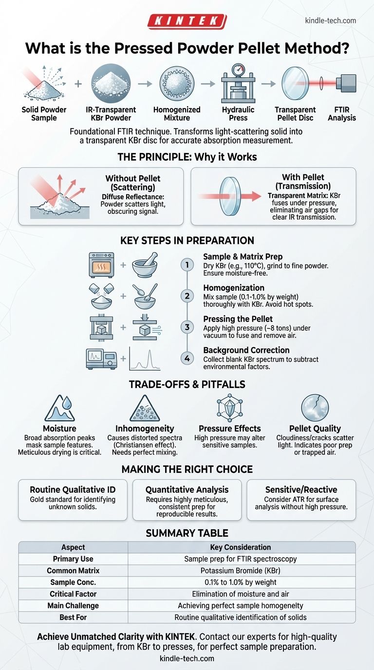 Qu'est-ce que la méthode de la pastille de poudre pressée ? Un guide pour une préparation d'échantillons FTIR précise Guide Visuel