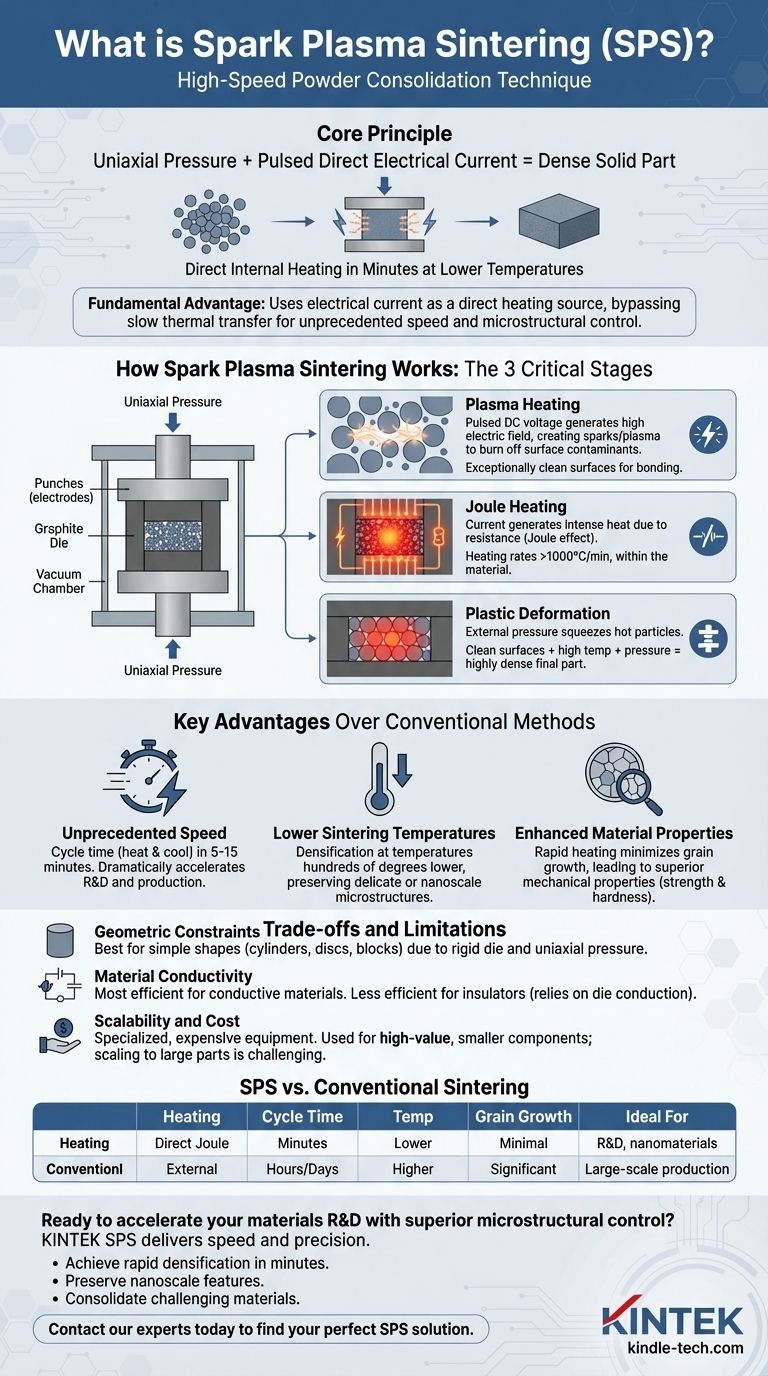 Was ist die Methode des Spark Plasma Sinterns? Eine Hochgeschwindigkeits-Pulververdichtungstechnik Visuelle Anleitung