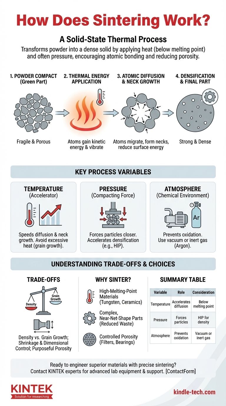 소결은 어떻게 작동하는가? 원자 결합 및 재료 밀도화에 대한 안내서 시각적 가이드