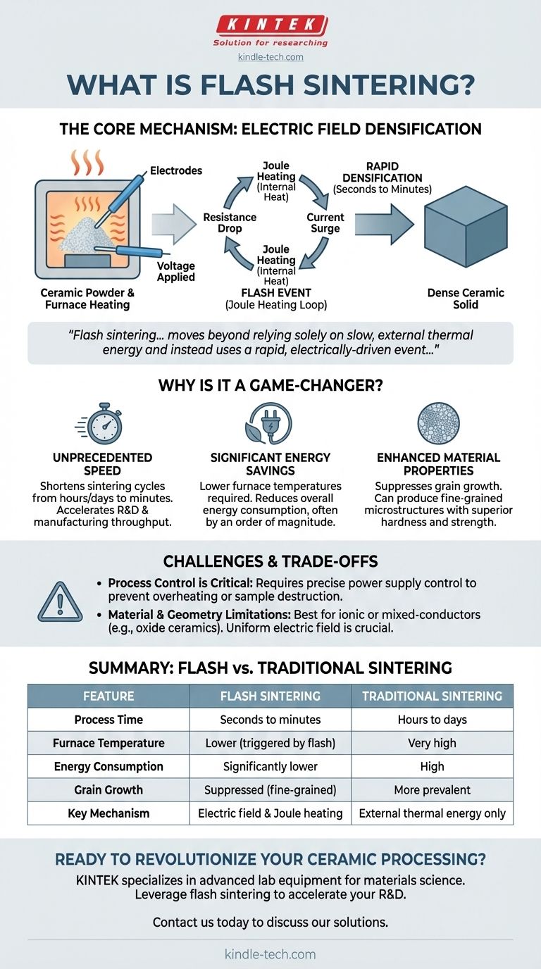 ¿Qué es la sinterización relámpago? Consiga una densificación cerámica rápida y energéticamente eficiente Guía Visual