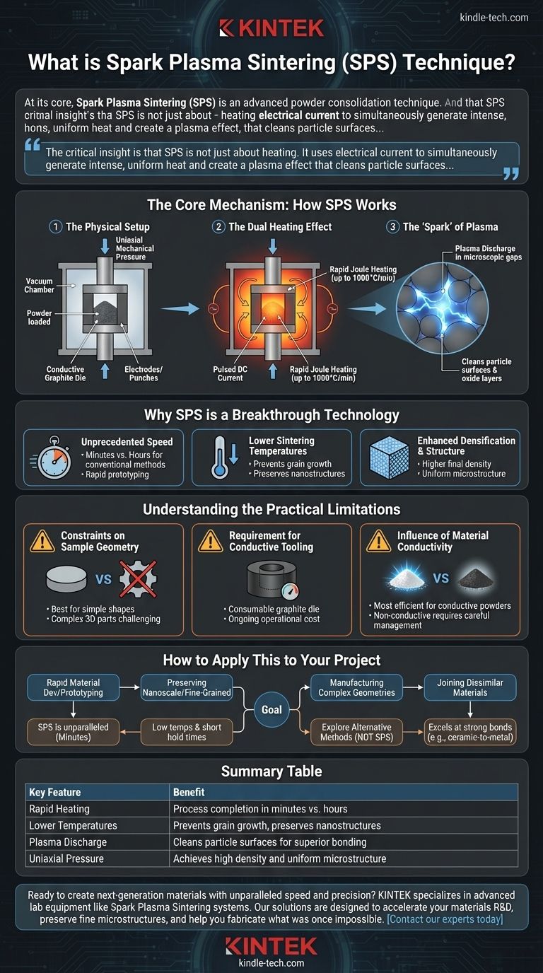 스파크 플라즈마 소결(SPS) 기술이란 무엇인가요? 빠르고 저온에서 재료를 고밀도화하기 위한 가이드 시각적 가이드