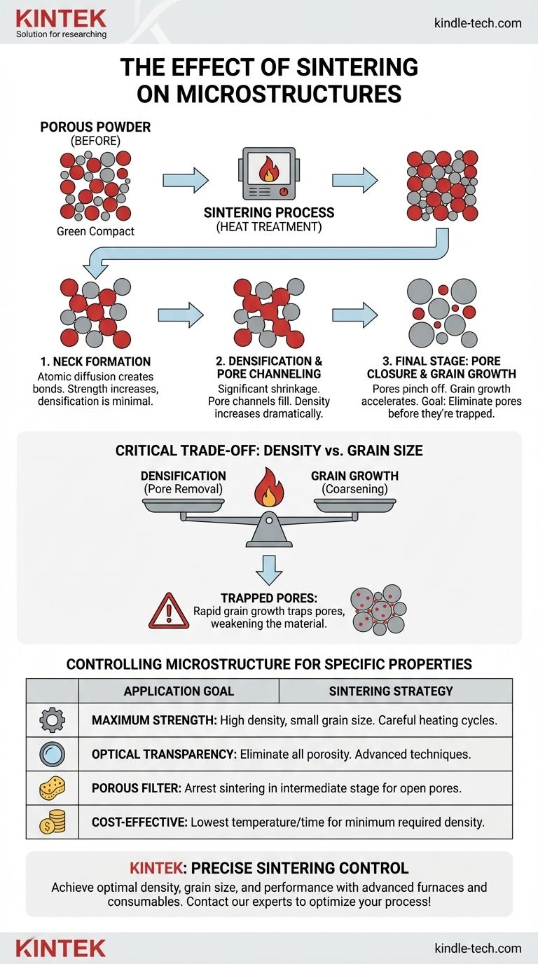 Welche Auswirkungen hat das Sintern auf Mikrostrukturen? Präzise Kontrolle der Materialeigenschaften erreichen Visuelle Anleitung