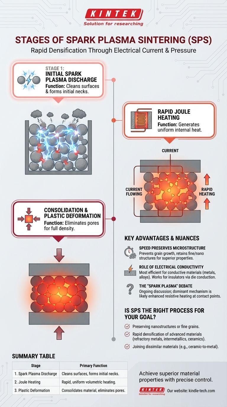 ما هي مراحل التلبيد بالبلازما الشرارية؟ دليل للتكثيف السريع والمنخفض الحرارة دليل مرئي