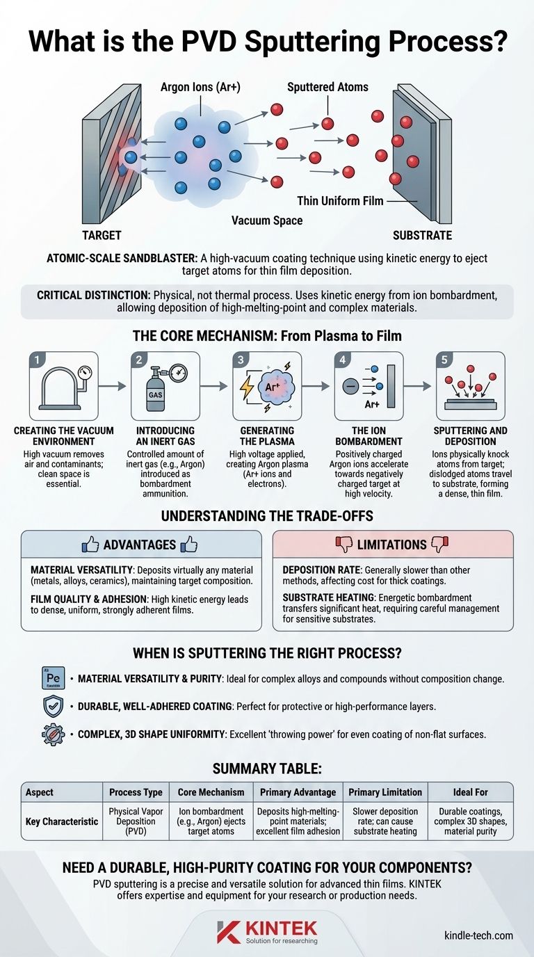 O que é o processo de pulverização catódica PVD? Um Guia para Deposição de Filmes Finos de Alto Desempenho Guia Visual
