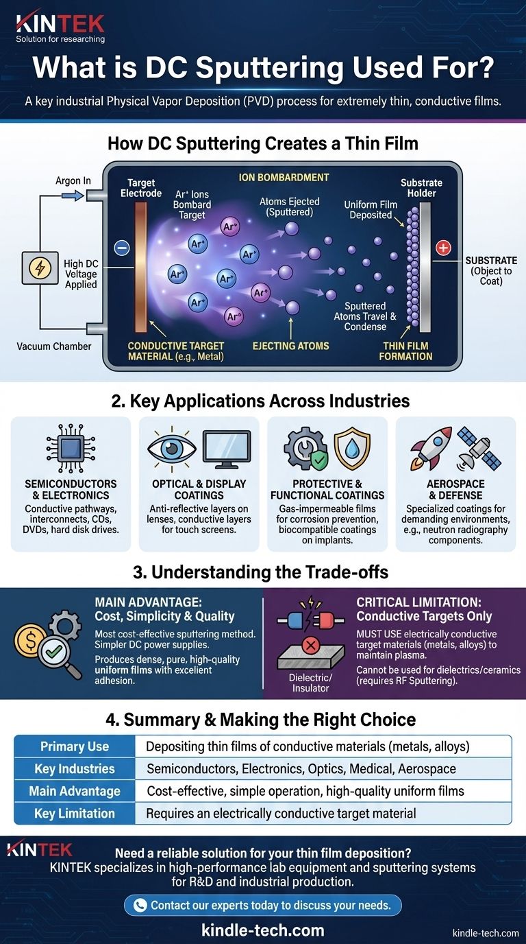 A cosa serve la deposizione sputtering DC? Depositare film sottili conduttivi di alta qualità Guida Visiva