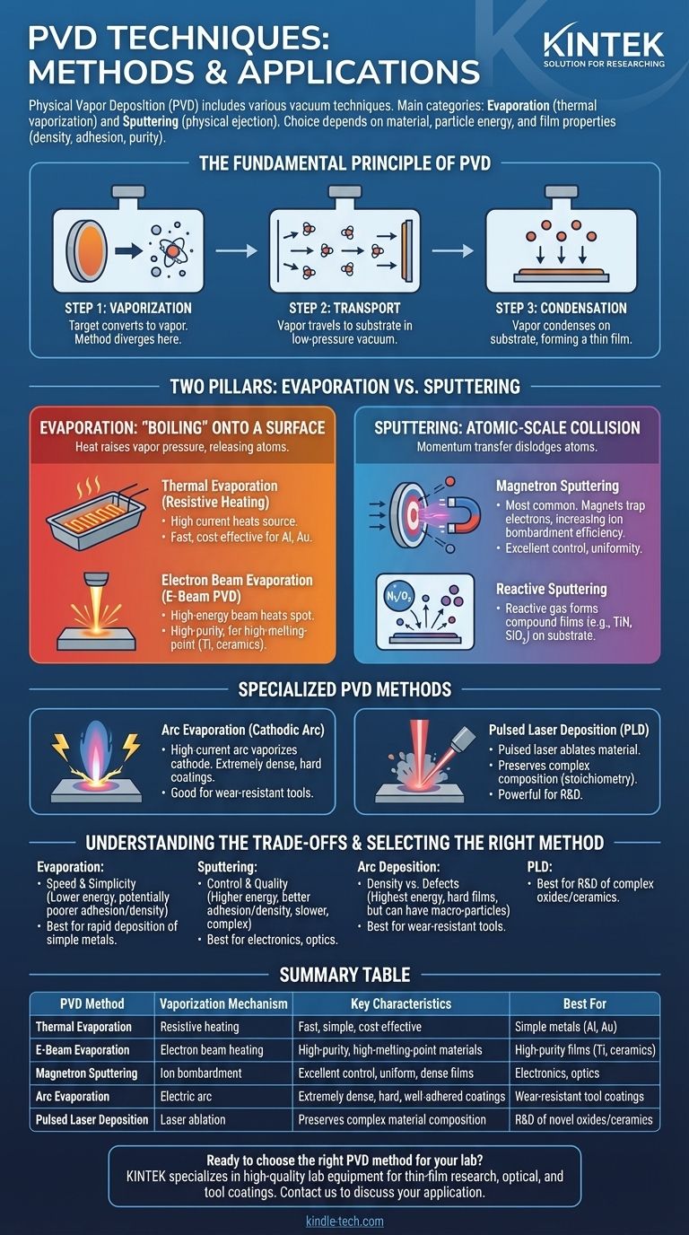 What are the methods adopt in PVD techniques? A Guide to Evaporation, Sputtering, and More Visual Guide