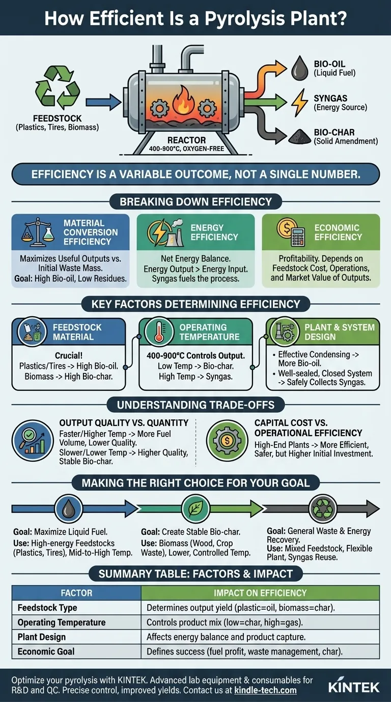 Quanto è efficiente un impianto di pirolisi? Massimizza la tua conversione da rifiuti a energia Guida Visiva