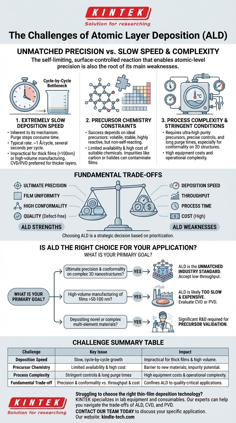 What are the challenges of ALD? Balancing Precision, Speed, and Cost in Thin-Film Deposition Visual Guide