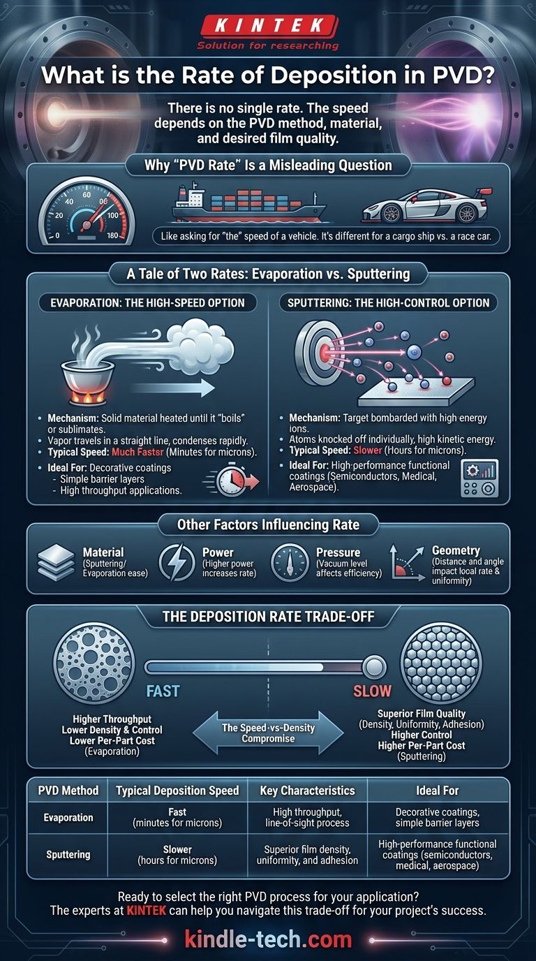 PVDにおける成膜速度とは？速度と品質のトレードオフを理解する ビジュアルガイド
