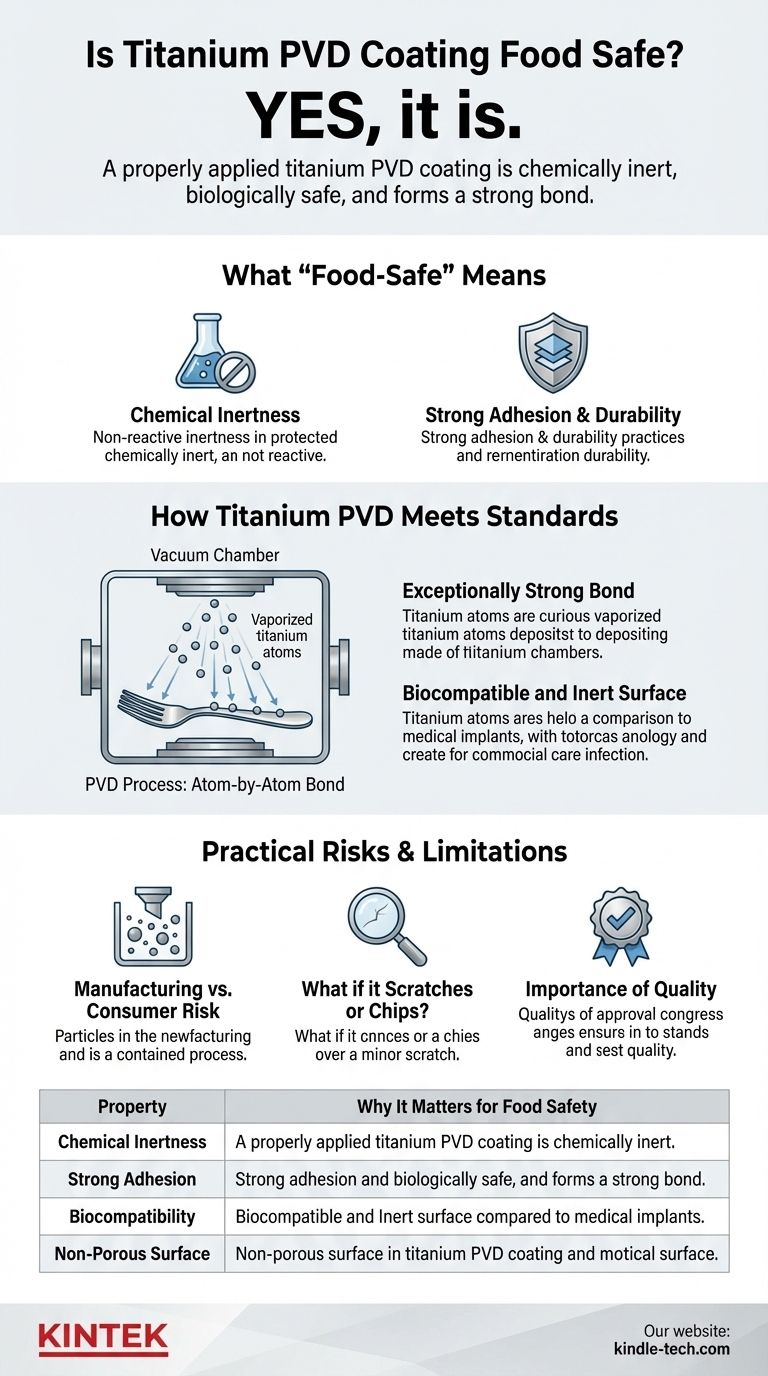 هل طلاء PVD التيتانيوم آمن للطعام؟ نعم، وإليك لماذا هو خيار آمن لمطبخك دليل مرئي