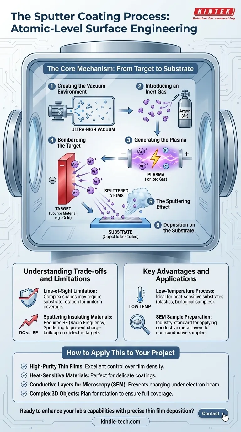 ¿Cuál es el proceso de recubrimiento por pulverización catódica? Una guía paso a paso para la deposición de películas delgadas Guía Visual