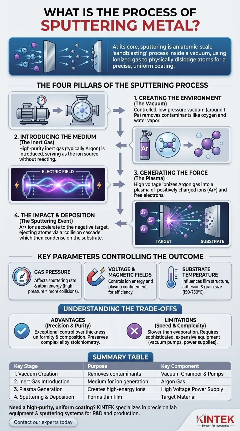 O que é o processo de pulverização catódica de metal? Um Guia para Deposição de Filmes Finos de Alta Precisão Guia Visual
