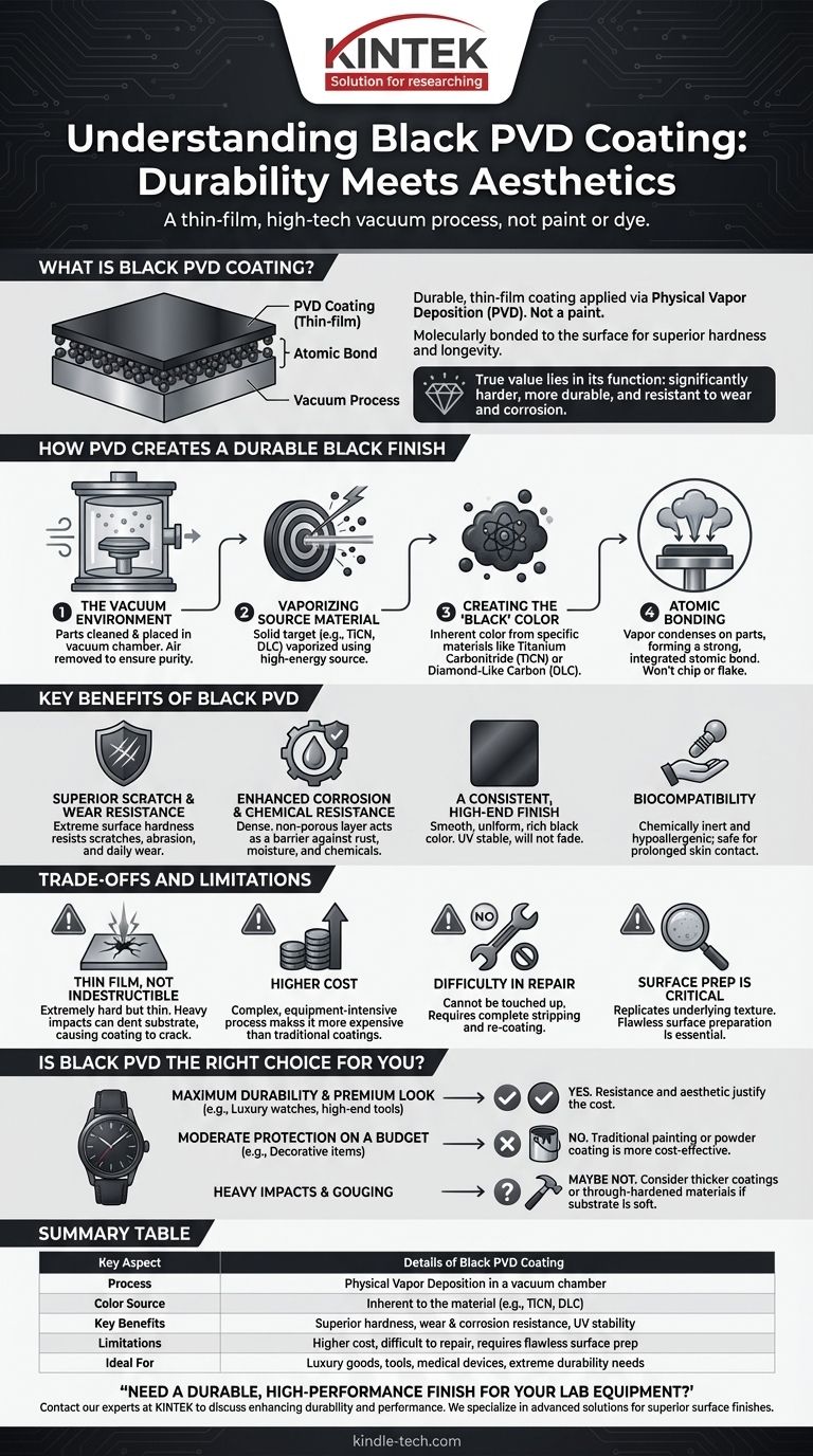 Qu'est-ce que le revêtement PVD noir ? Une finition durable et performante expliquée Guide Visuel