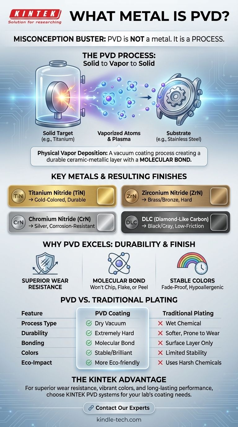 Welches Metall ist PVD? Es ist ein Hochleistungsbeschichtungsverfahren für überlegene Haltbarkeit Visuelle Anleitung