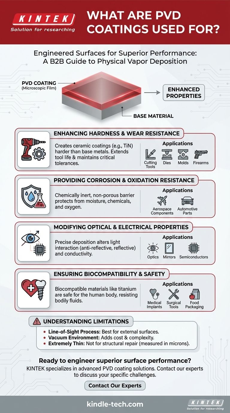 PVD 코팅은 어디에 사용됩니까? 내구성, 성능 및 기능 향상 시각적 가이드