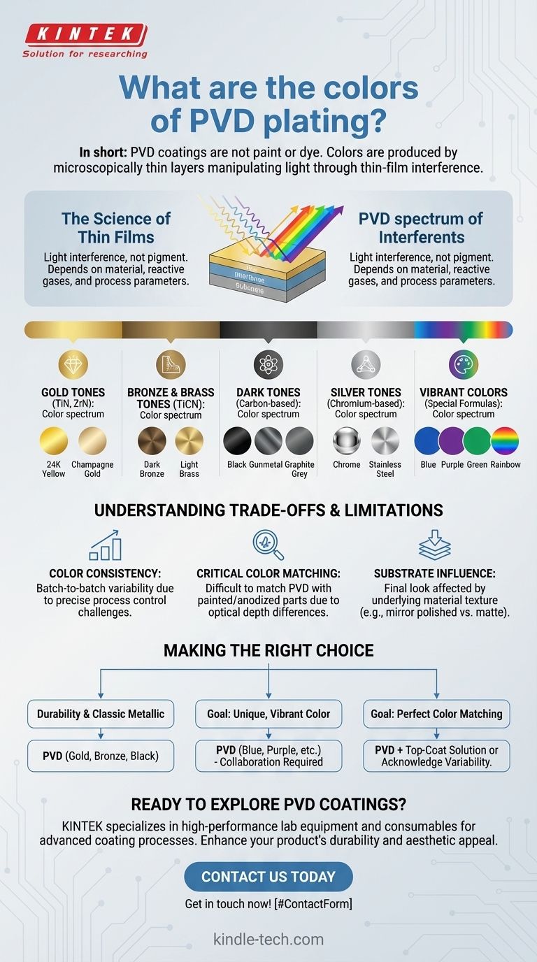 PVD 도금의 색상은 무엇인가요? 제품에 내구성 있고 생생한 마감을 구현하세요 시각적 가이드