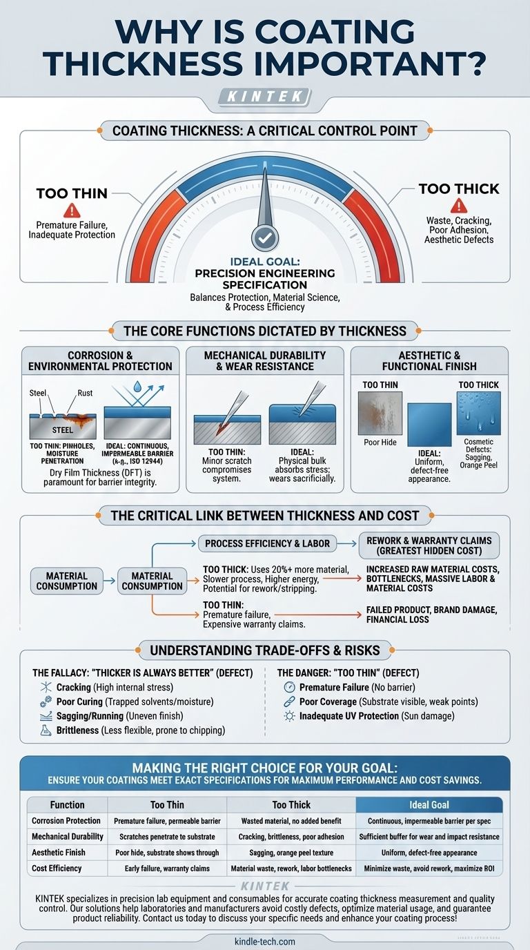 ¿Por qué es importante el espesor del recubrimiento? Logre un rendimiento óptimo y control de costos Guía Visual