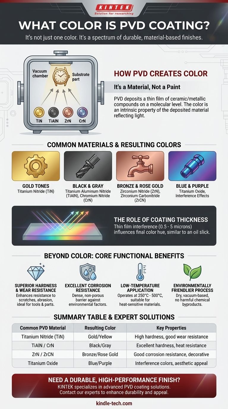 Che colore ha il rivestimento PVD? Svelare uno spettro di finiture metalliche durevoli Guida Visiva