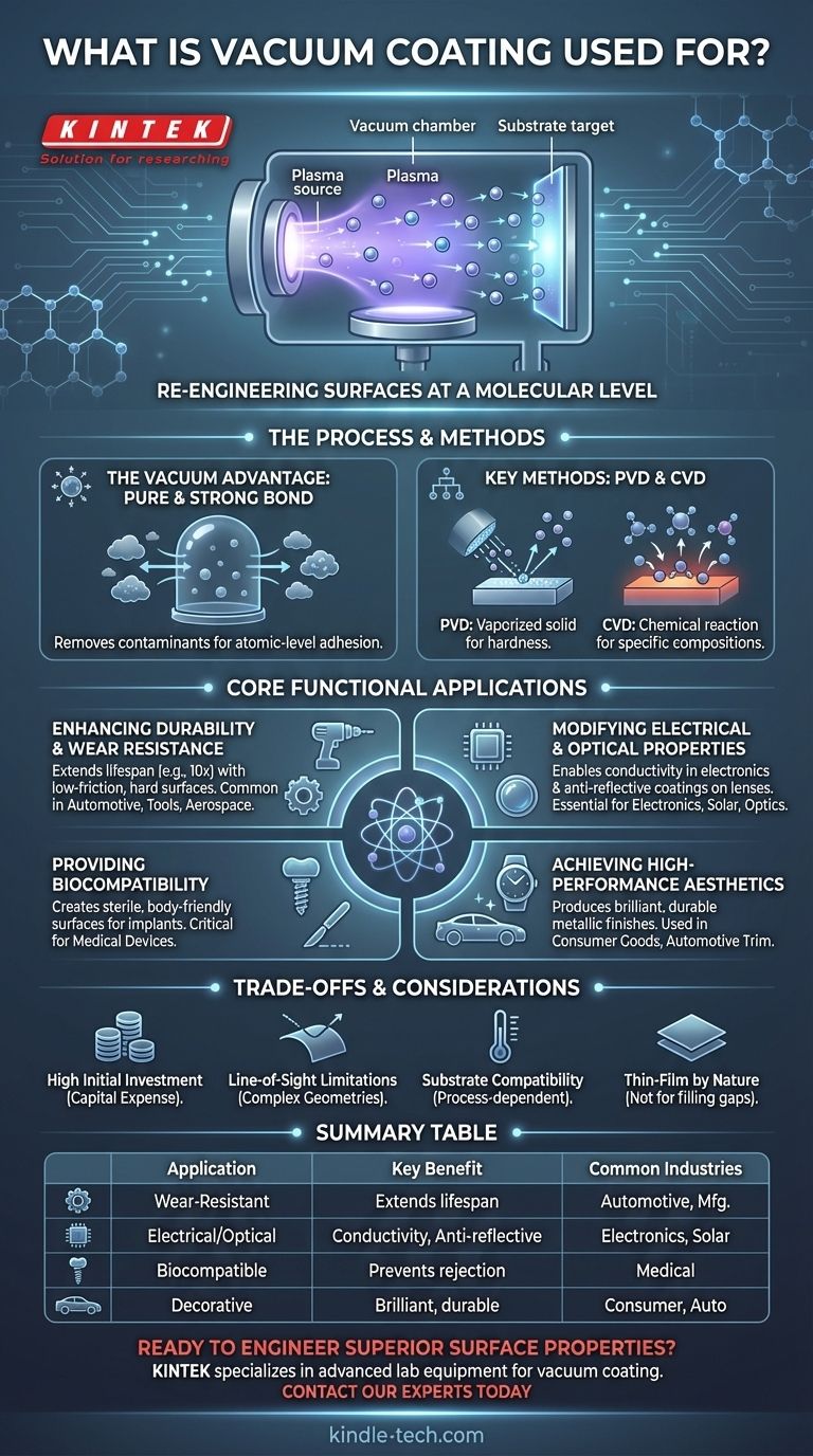 À quoi sert le revêtement sous vide ? Améliorer la durabilité, la conductivité et l'esthétique Guide Visuel