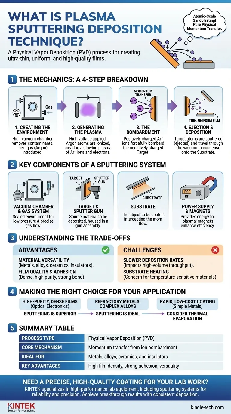 プラズマススパッタリング成膜技術とは？超薄型・高純度コーティングを実現 ビジュアルガイド