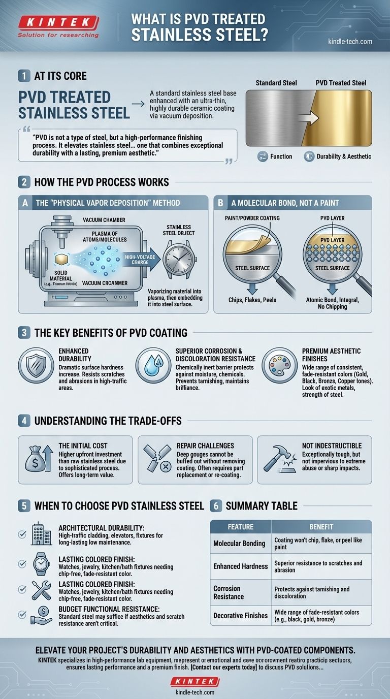 Qu'est-ce que l'acier inoxydable traité PVD ? Une finition durable et inaltérable expliquée Guide Visuel