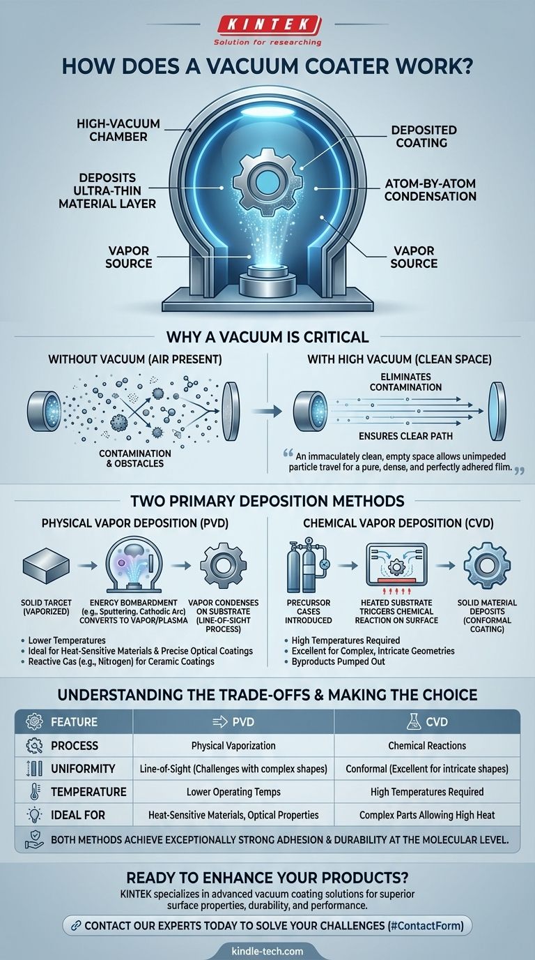 Wie funktioniert ein Vakuumbeschichter? Erzielen Sie ultrareine, langlebige Beschichtungen für Ihre Produkte Visuelle Anleitung