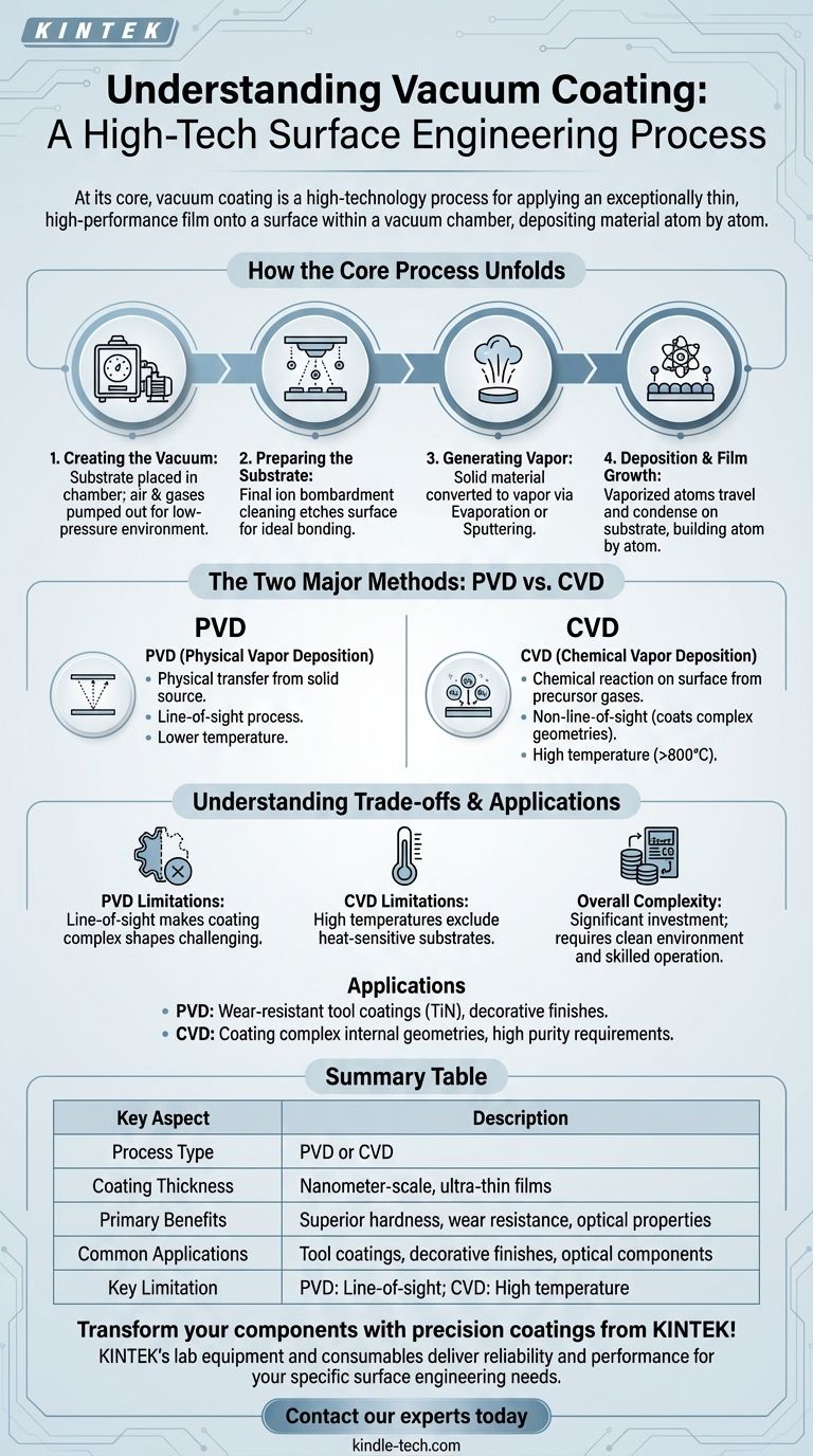 Cos'è il processo di rivestimento sottovuoto? Ottieni prestazioni superficiali superiori con la tecnologia a film sottile Guida Visiva