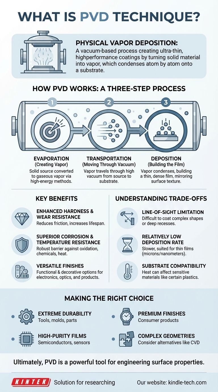 Was ist die PVD-Technik? Ein Leitfaden für ultradünne, hochleistungsfähige Beschichtungen Visuelle Anleitung