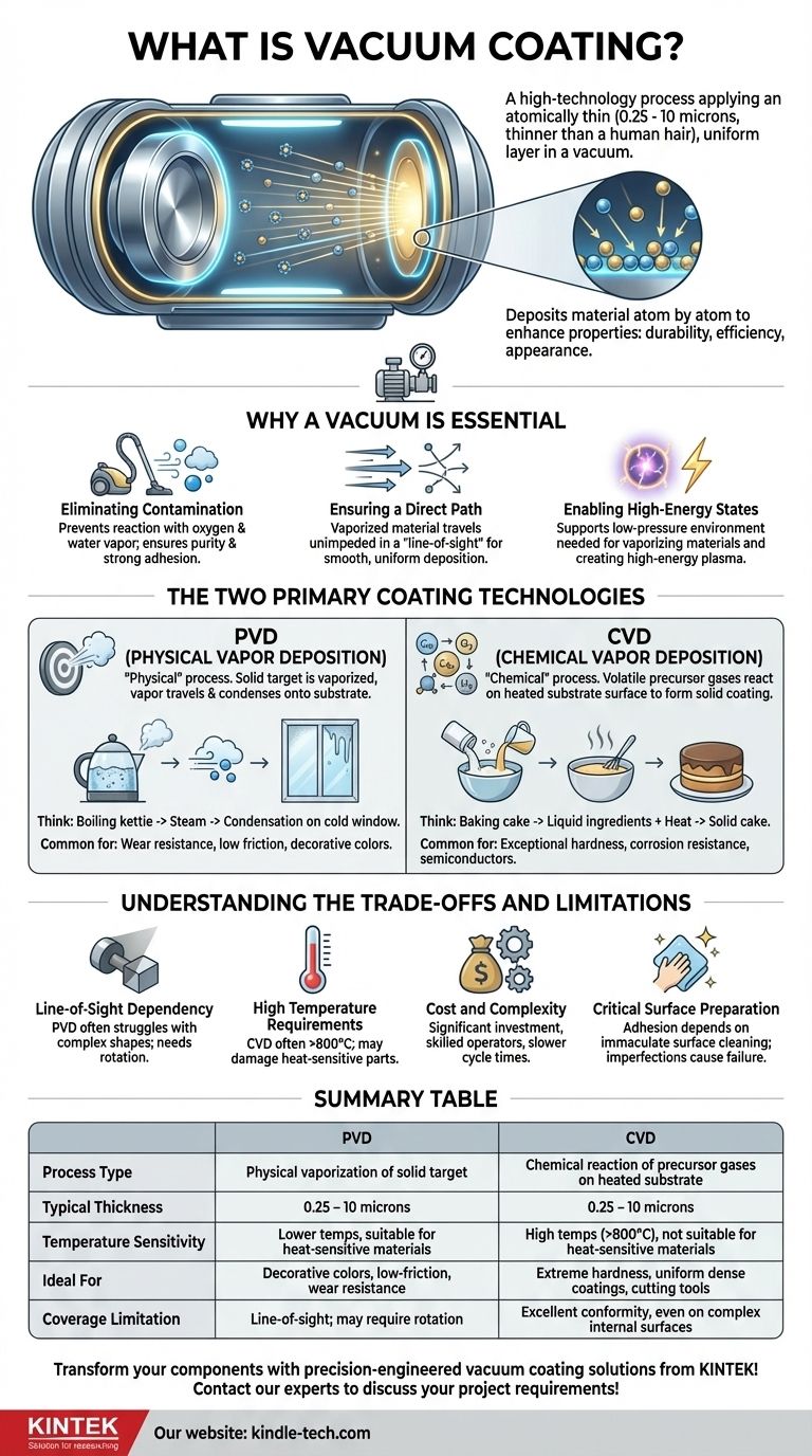 Qu'est-ce qu'un revêtement sous vide ? Obtenez des performances de surface supérieures pour vos composants Guide Visuel