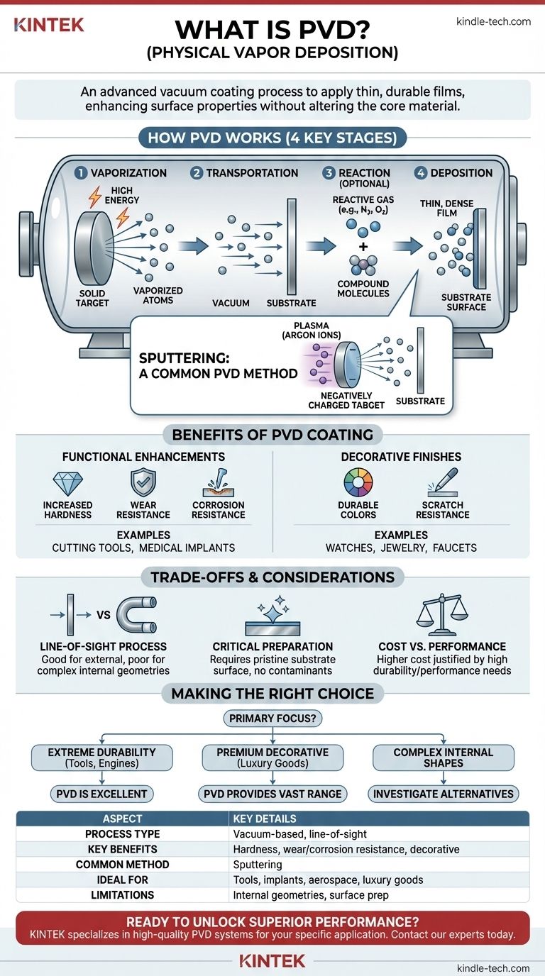 Was ist der Zweck von PVD? Haltbarkeit und Ästhetik mit Dünnschichtbeschichtungen verbessern Visuelle Anleitung
