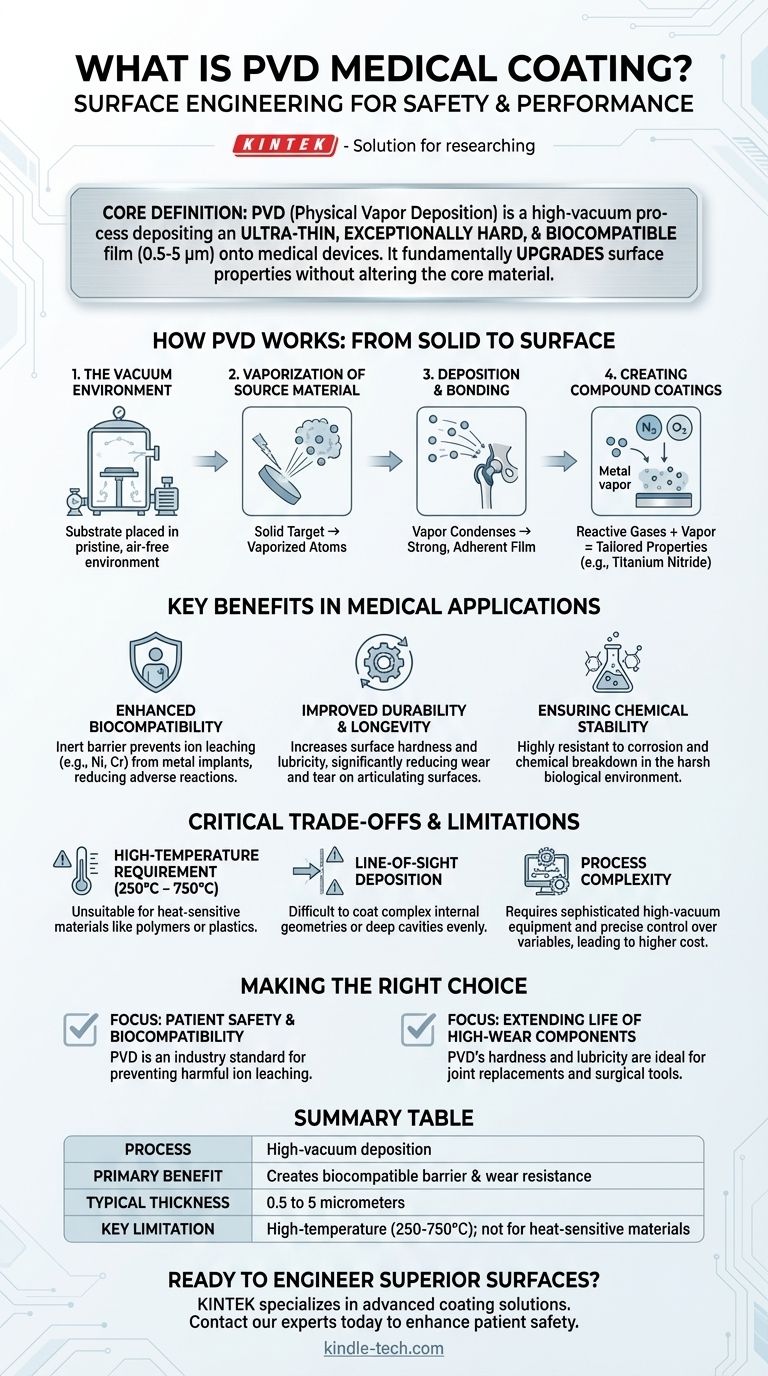 Qu'est-ce que le revêtement médical PVD ? Un guide pour des dispositifs médicaux plus sûrs et plus durables Guide Visuel