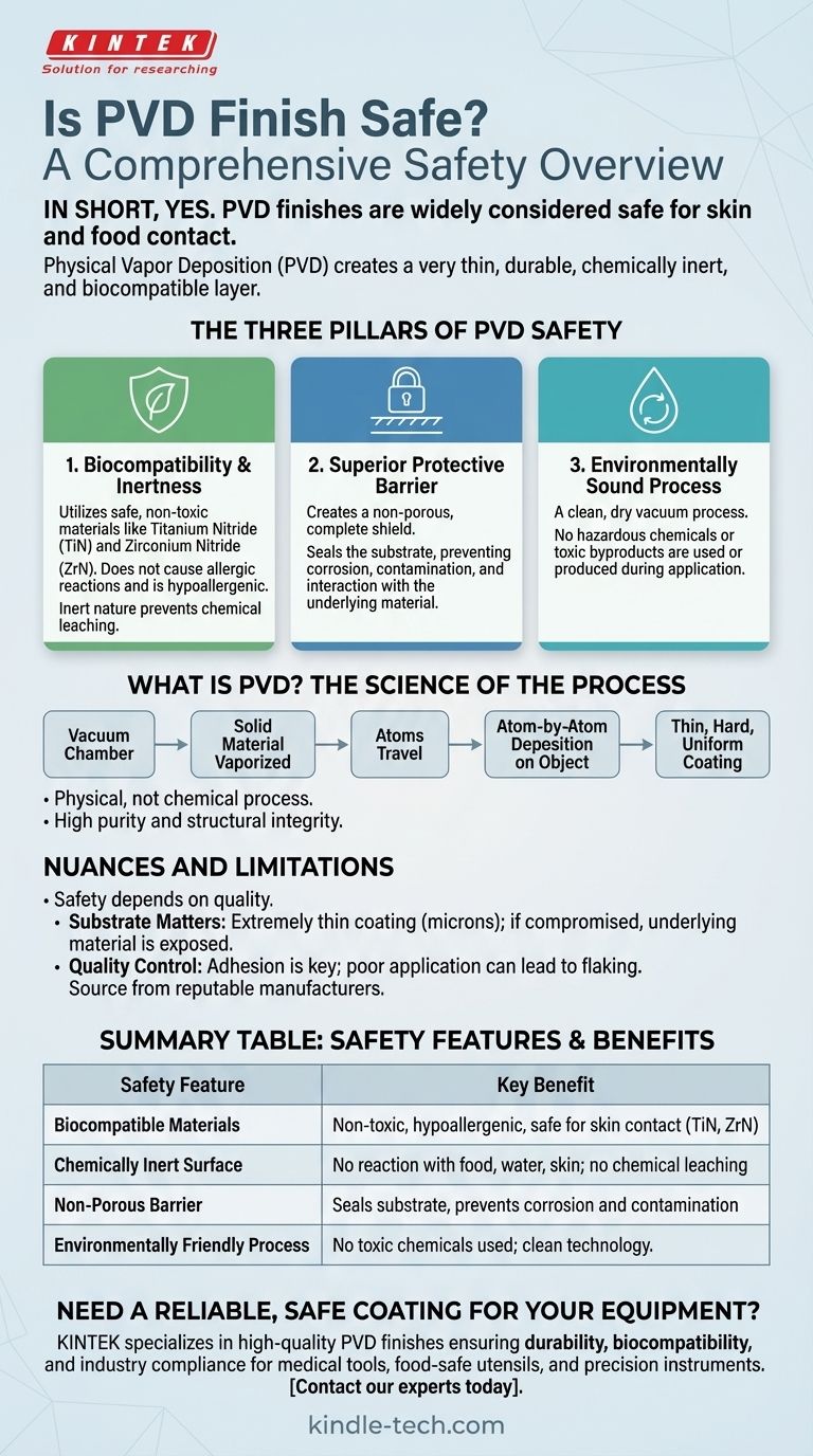 La finitura PVD è sicura? Una guida alle sue proprietà ipoallergeniche e sicure per gli alimenti Guida Visiva