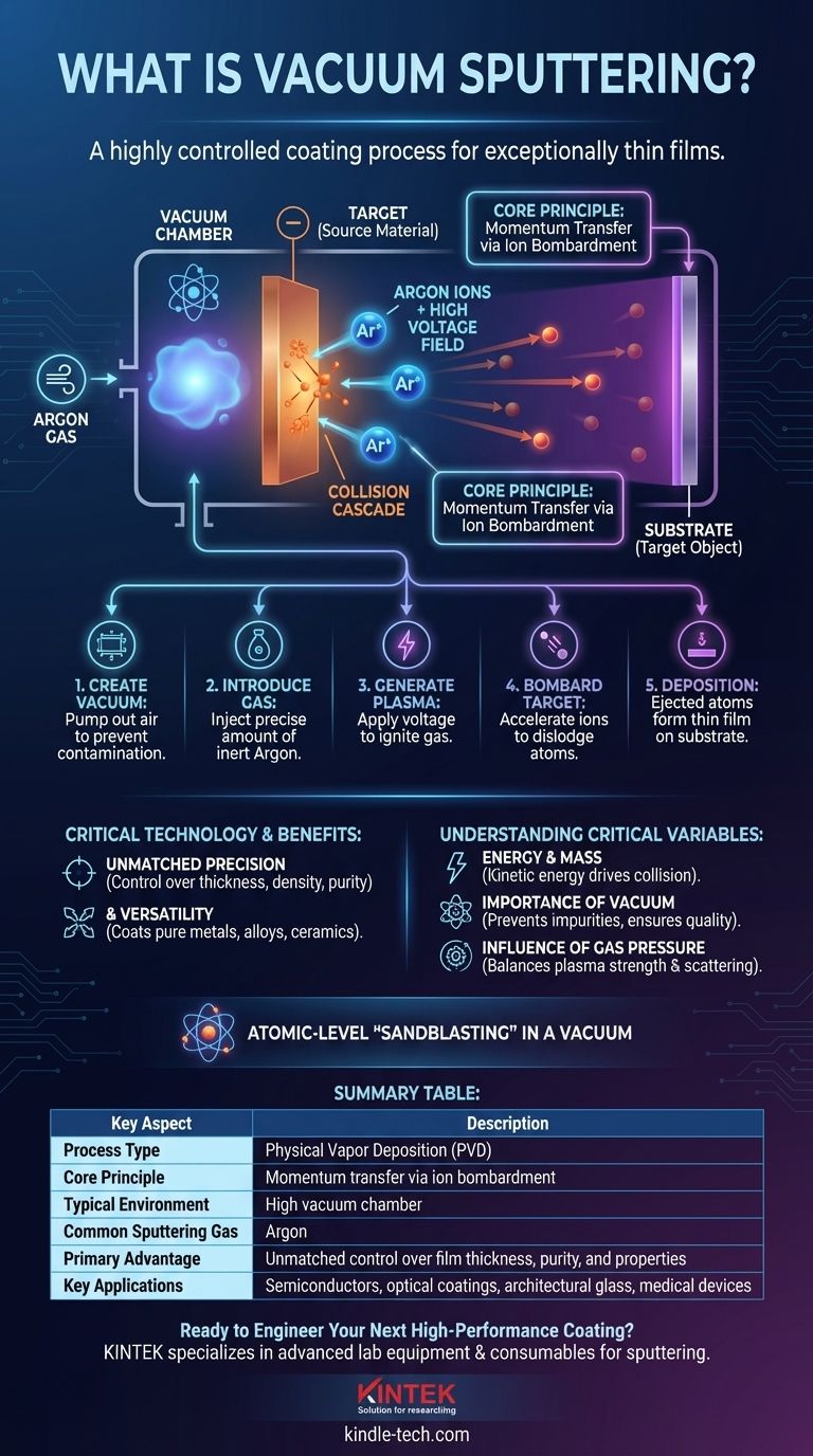 Cos'è la sputtering in vuoto? Una guida alla deposizione di film sottili di precisione Guida Visiva