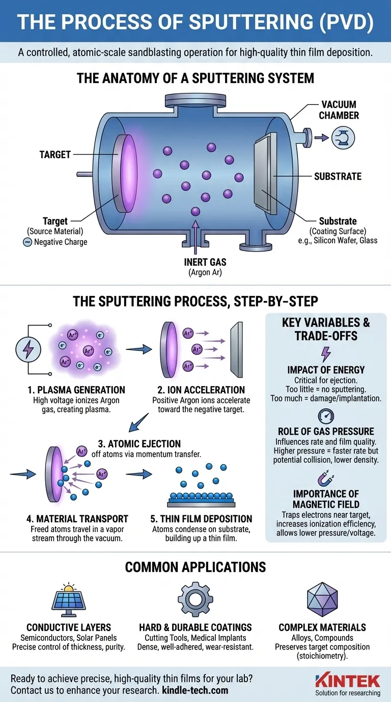 Что такое процесс напыления? Пошаговое руководство по осаждению тонких пленок Визуальное руководство